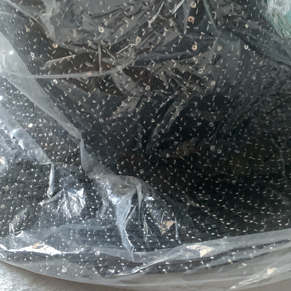 David and Young Collection sequin/stone black Cowboy strawhat - Picture 9 of 13